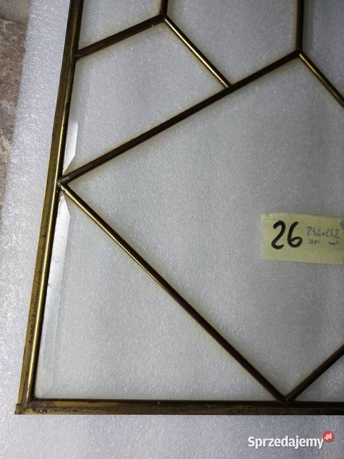 26 Witraż frontu starego zegara szafki szkło Tczew
