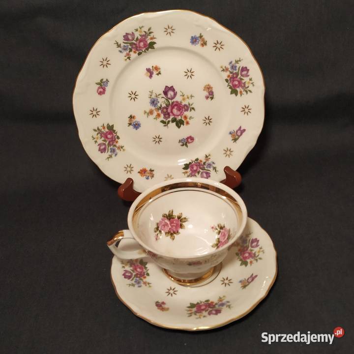 Elegancki Zestaw Śniadaniowy Trio Fine China GDR