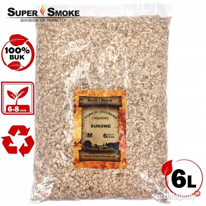 Zrębki Wędzarnicze Super Smoke BUK KL08 68mm podlaskie Białystok