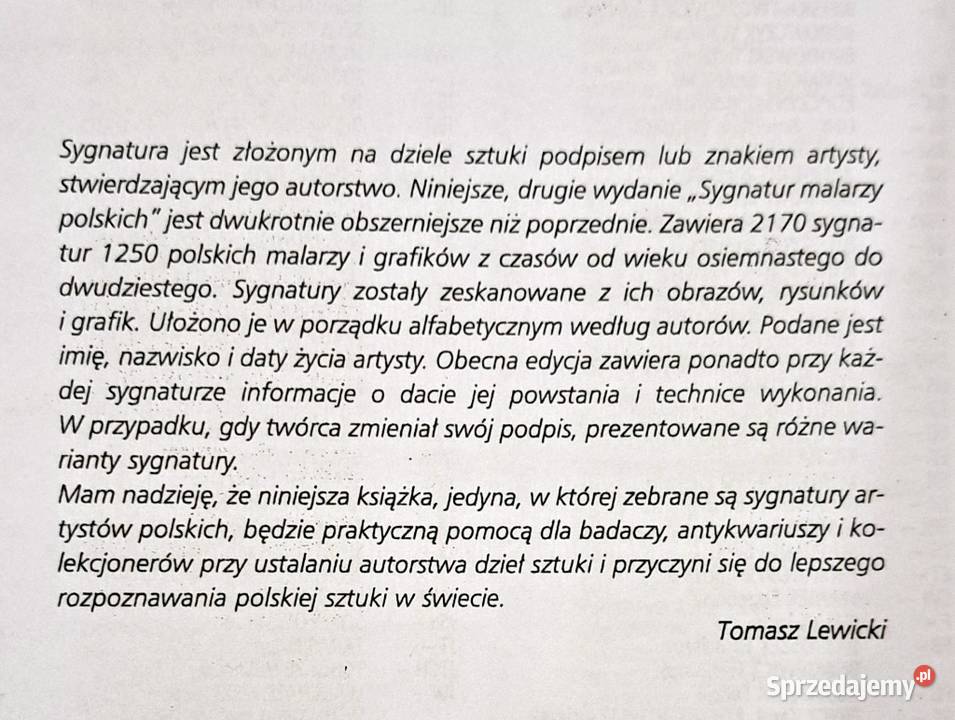 Sygnatury Malarzy Polskich Lewicki małopolskie