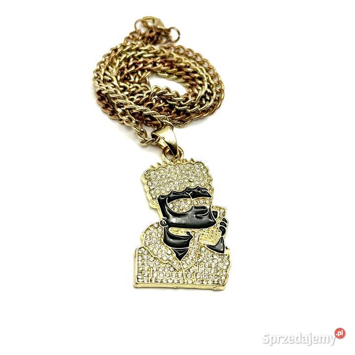 Złoty łańcuszek zawieszka Bart Simpson chain z Warszawa