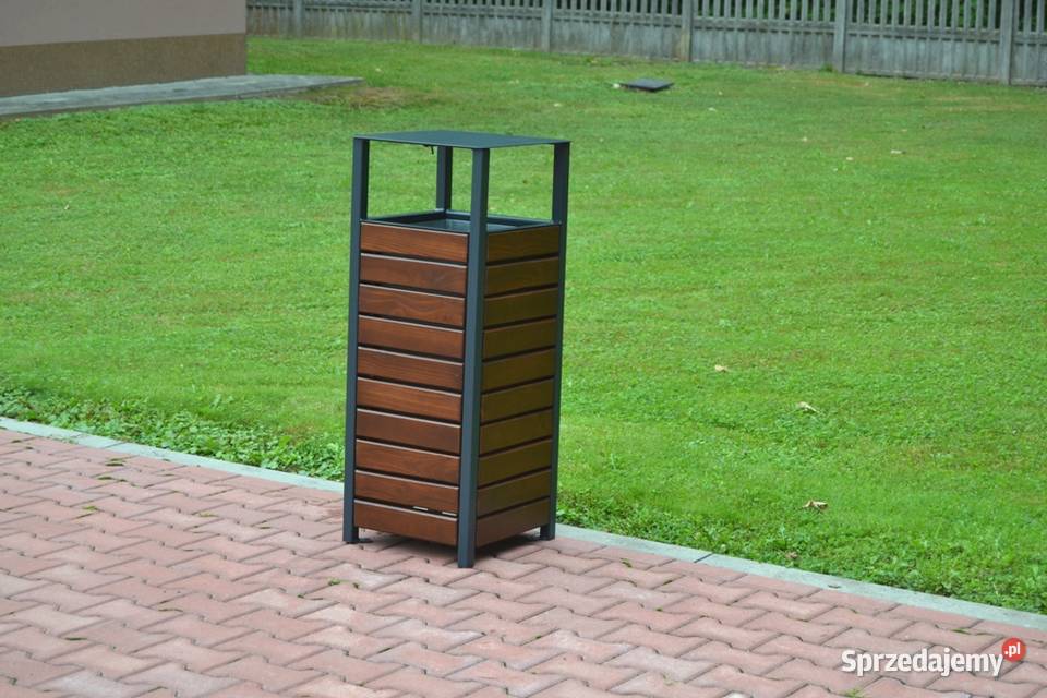 Kosz na śmieci uliczny miejski z daszkiem HORIZ Kraków sprzedam