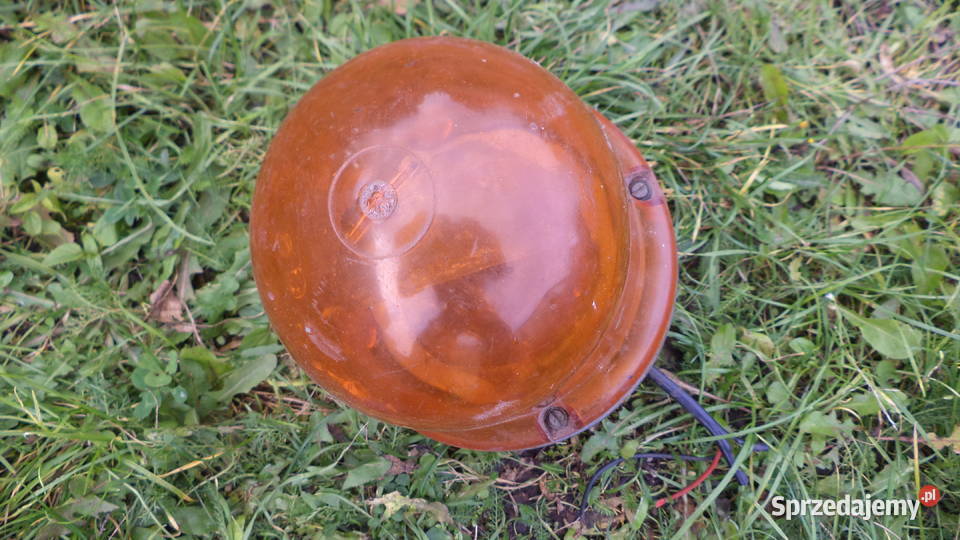 lampa ostrzegawcza kogut pomarańczowy 24V z prlu