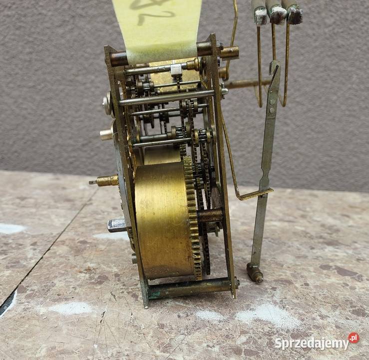 775 Mechanizm starego zegara ściennego Muhlheim Antyki Tczew