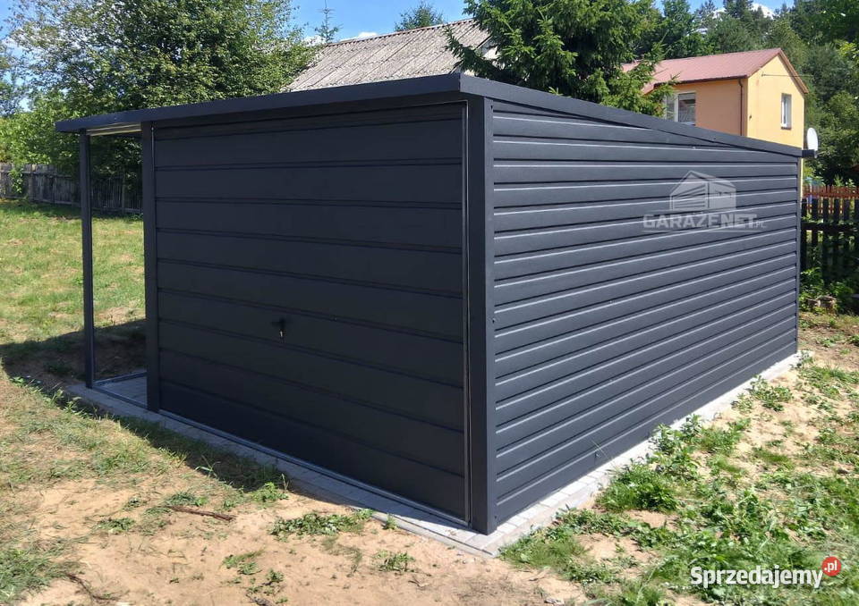 GARAŻ BLASZANY 3m x 5m WIATA 1M SPAD TYŁ BRAMA Łapanów sprzedam
