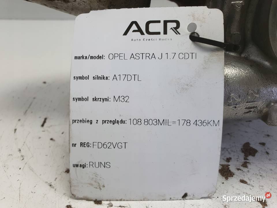 TURBOSPRĘŻARKA Opel Astra IV J 17 CDTI 55567731 Części samochodowe lubelskie Chełm
