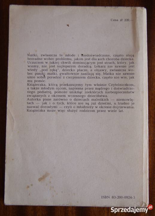 Stanisława Świątek Choroba dziecko i Ty