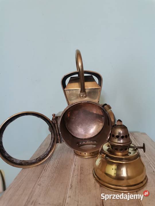 Kolejowa lampa z lat 30 tych Art Deco Kraków