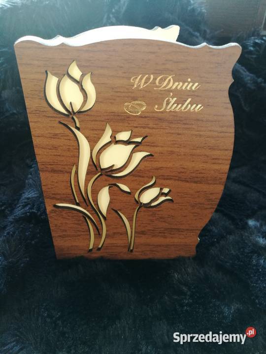 KARTKA ŚLUB ŚLUBU ŚLUBNA DREWNO kwiaty bukiet Warszawa