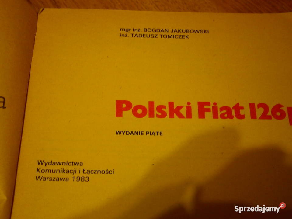 Budowa polski fiat 126p 1983 wyd 5 Jakubowki Łódź