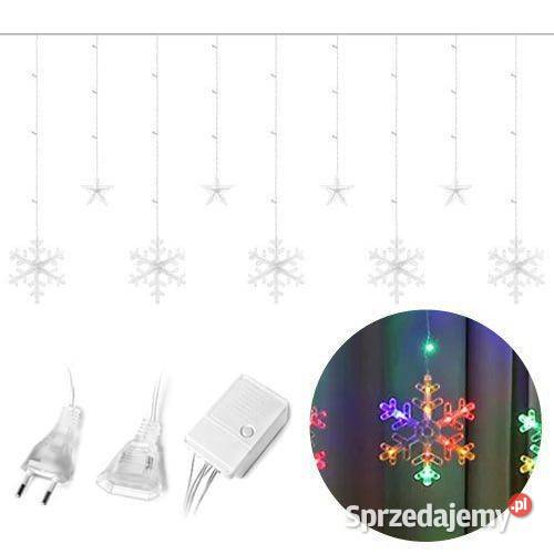 Lampki płatki śniegu gwiazdki świąteczne Bielsk Podlaski