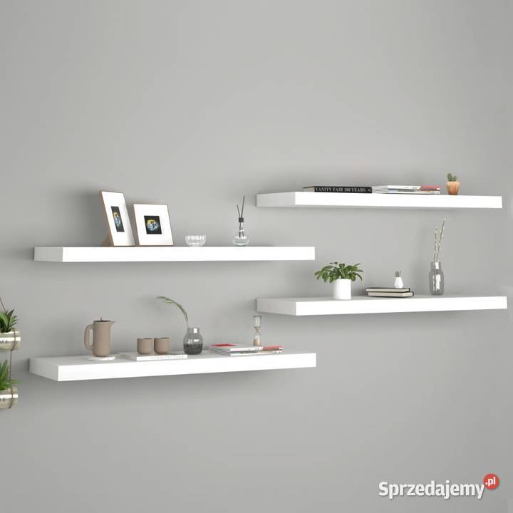 vidaXL Półki ścienne 4 białe 80x235x38 SKU323816 Warszawa