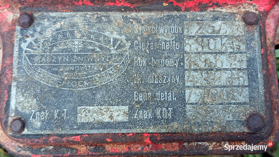 Żniwiarka Ż5B Przodownica wielkopolskie