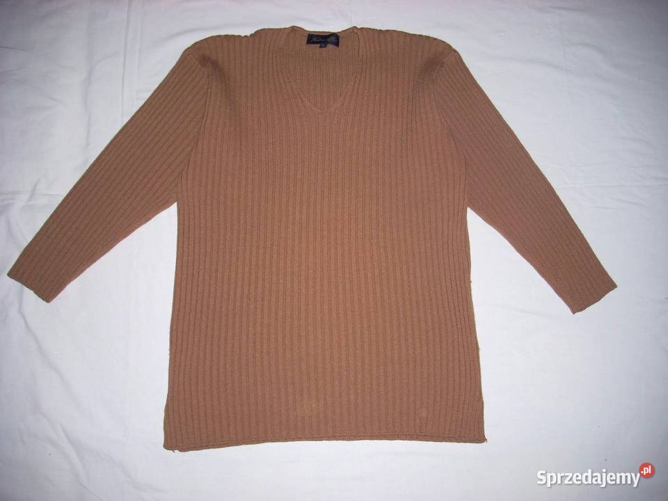Karmelowy Sweter z wełną 38 40 Nowy Sącz