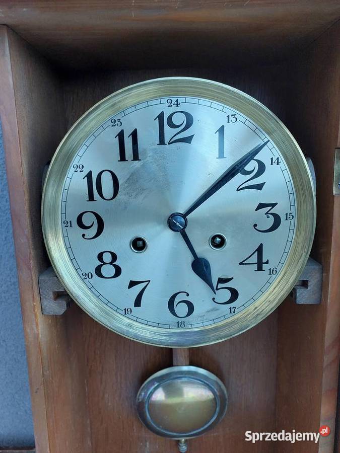 118 Stary zegar ścienny Mauthe przedwojenny Antyki Tczew