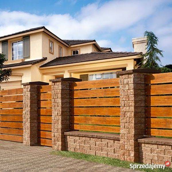 Ogrodzenie ze sztachet olchowych bramy przęsła mazowieckie