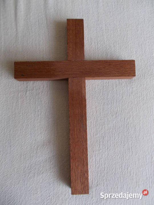 Drewniany duży mahoniowy mahoń krzyż na ścianę Ruda Śląska