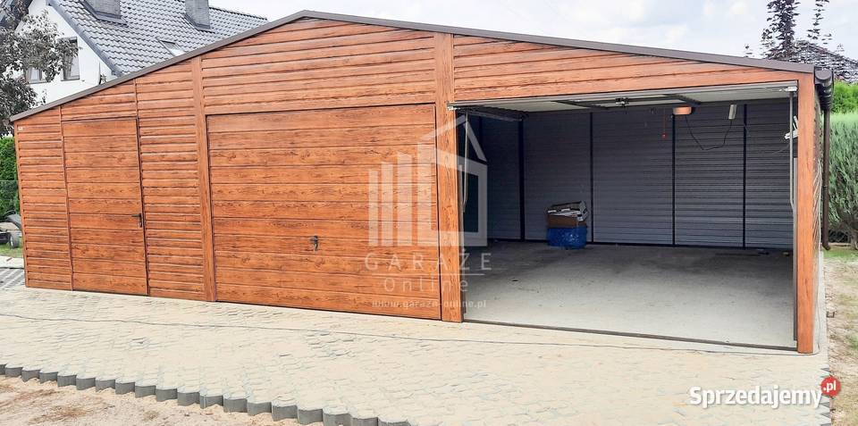 GARAŻ BLASZANY 9m x 7m dwuspad 2x Brama 2x drzwi Wrocław sprzedam