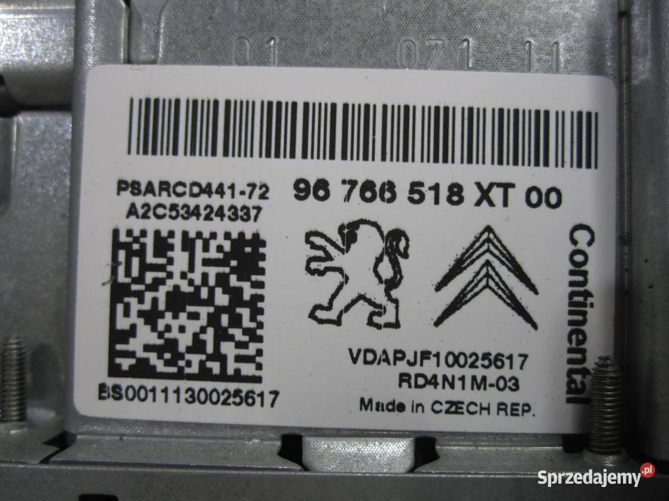 CITROEN DS3 11r radio CD 96766518XT A2C53257135 osobowe Kielce