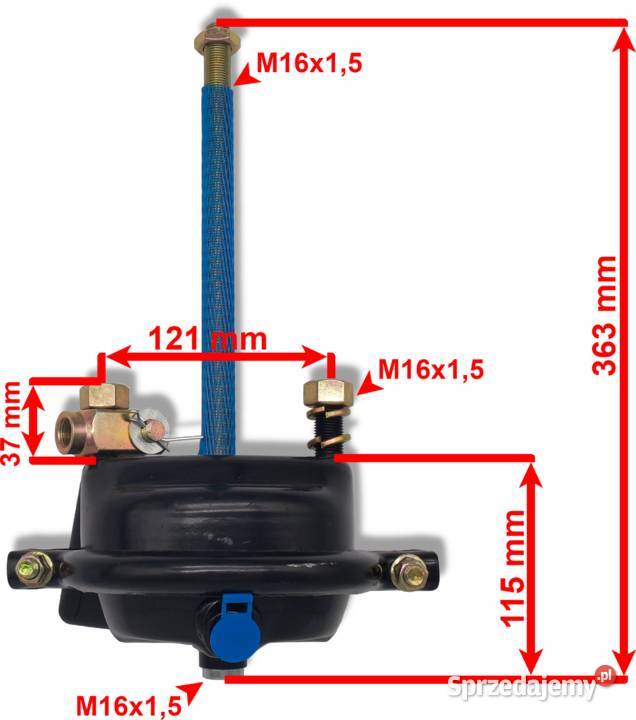 Siłownik Hamulcowy Pneumatczny 16 Mocowanie 8635 Solec Kujawski