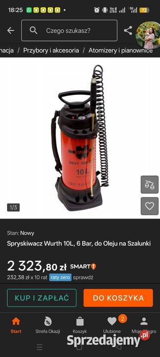 Sprzedam opryskiwacz Wurth 10L Nysa sprzedam