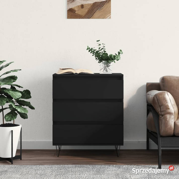 Komoda czarna 60x35x70 materiał drewnopochodny Komody Warszawa