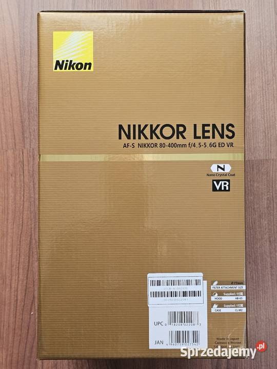 Obiektyw Nikkor AFS 80400 F4556G ED VR Katowice sprzedam