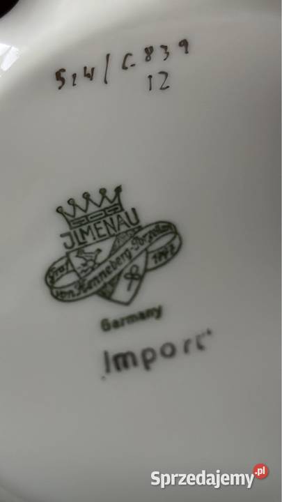 Wielkie puzderko Ilmenau Germany Porcelanę ecru Gdańsk