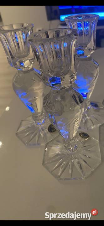 Kryształ świeczniki Bohemia 3 sztuki Rabka-Zdrój