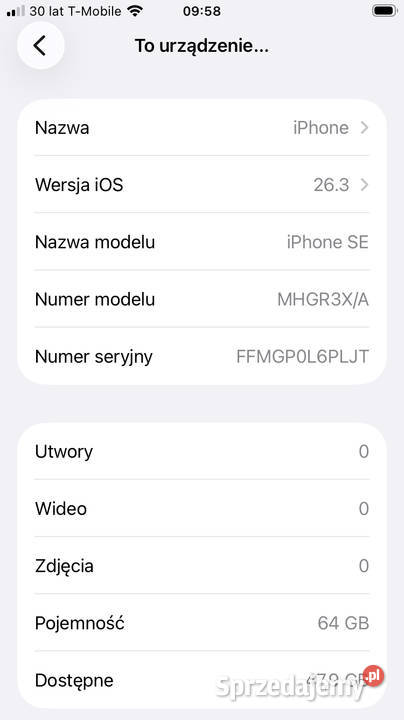 iPhone SE 2020 64GB red stan idealny oryginalny Kraków