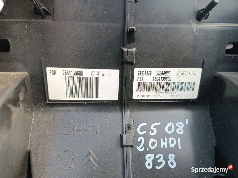 NAGRZEWNICA KLIMA CITROEN C5 X7 III 20 HDI wielkopolskie