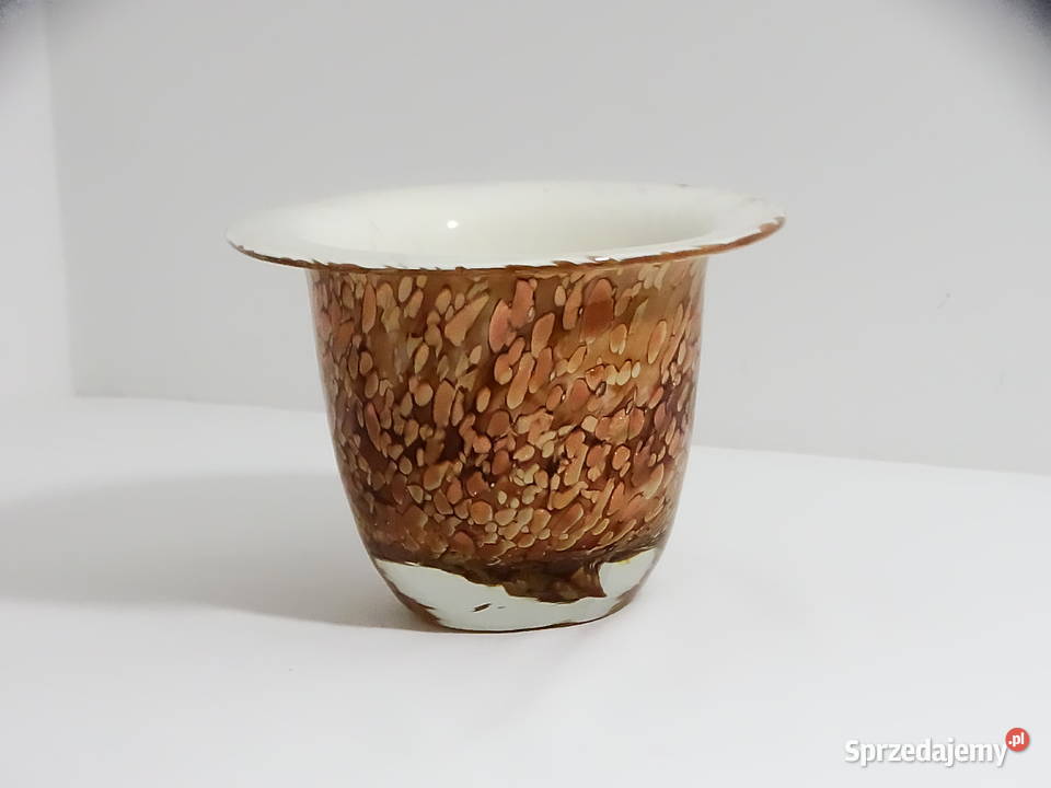 Wazon dekoracyjny szklany efekt marmuru wzór lubelskie Biłgoraj