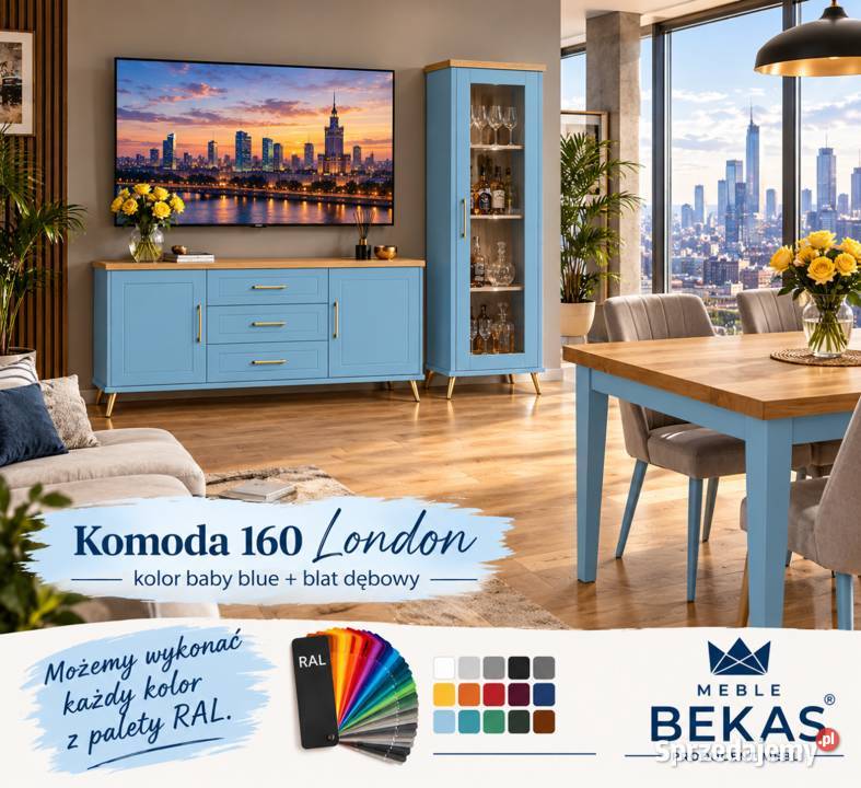 Prowansalska niska KOMODA RTV 150 2D LONDYN Legnica
