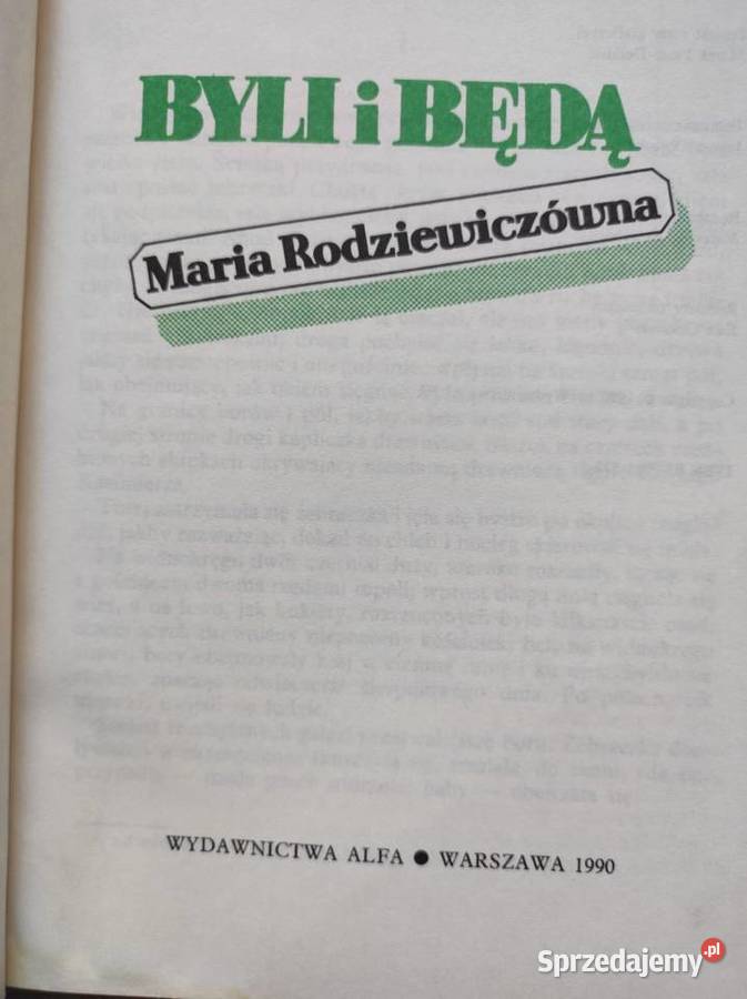 byli i będą Maria Rodziewiczówna 1990 świętokrzyskie Kielce sprzedam