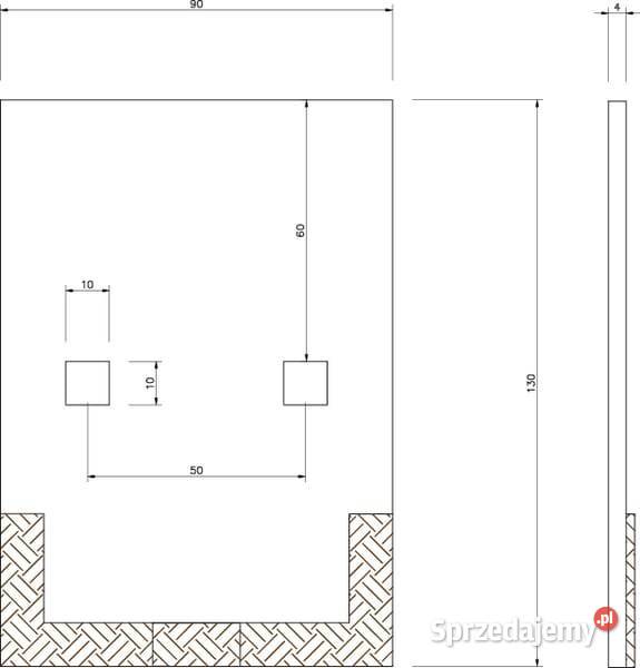 Skrobak wału z węglikiem spiekanym 130x90x4 mm Do maszyn uprawowych Kamionna