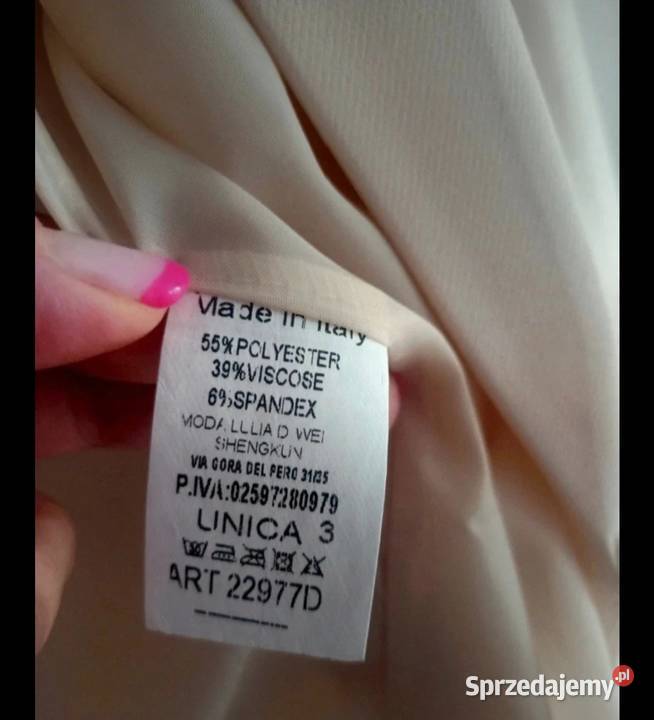 Żakiet marynarka nowa beż Plus Size rozmiar 52 lubuskie