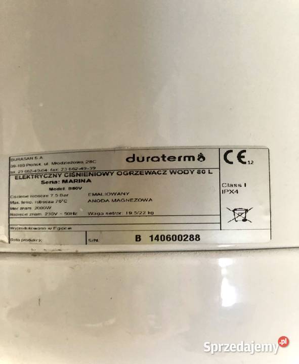 Bojler 80l DURATERM Poznań Pozostałe