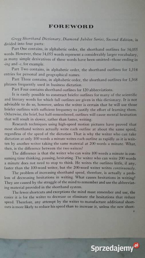 GREGG SHORTHAND DICTIONARY Diamond Jubilee lubelskie sprzedam