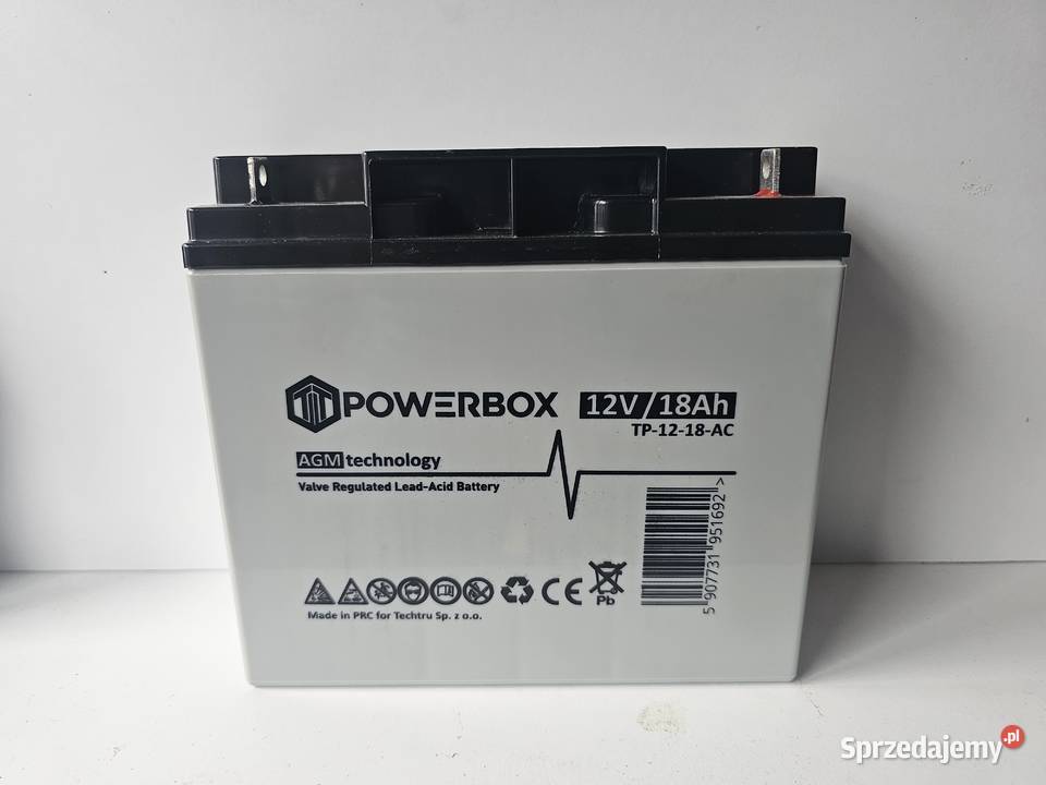 Akumulator PowerBox 12V 18Ah AGM do systemów Wrocław