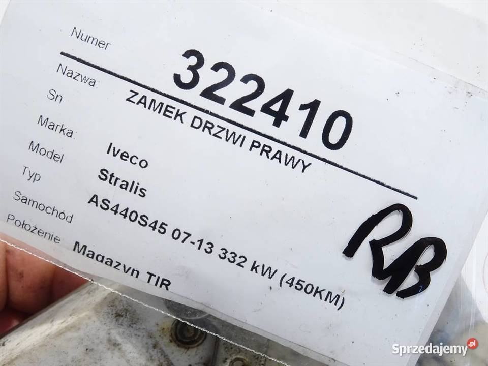 ZAMEK DRZWI PRAWY IVECO STRALIS I Van minibus