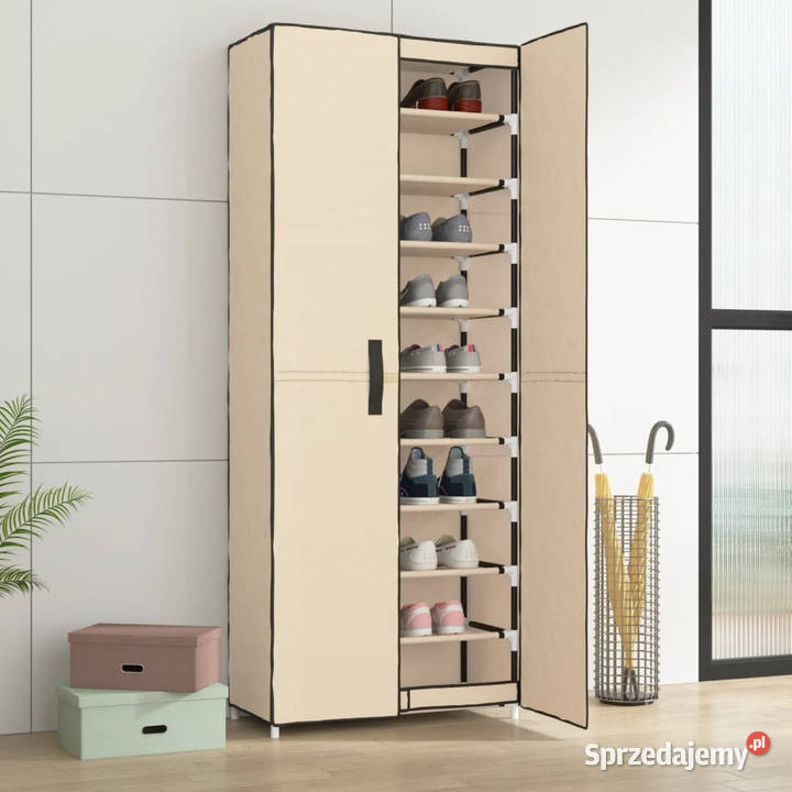 Szafka na buty kremowa 60x30x166 materiałowa Warszawa