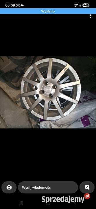 Alufelgi 4x108 Audi 80Peugeot itp Janikowo sprzedam