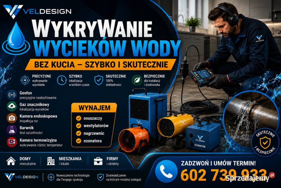 Wykrywanie wycieków wody w instalacjach Ostróda