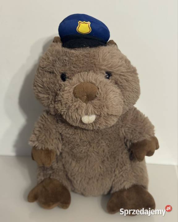 Maskotka bóbr policjant