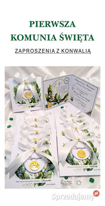 ZAPROSZENIA 3D SPERSONALIZOWANE Pierwsza Komunia Pozostałe lubuskie Zielona Góra sprzedam