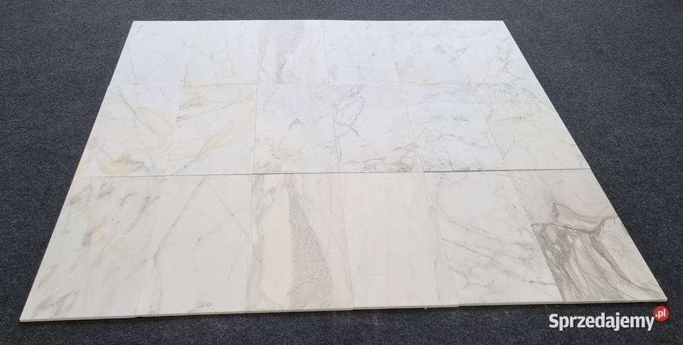 Płytki marmurowe Bianco Calacatta Gold matowe Dom i Ogród Bielawa