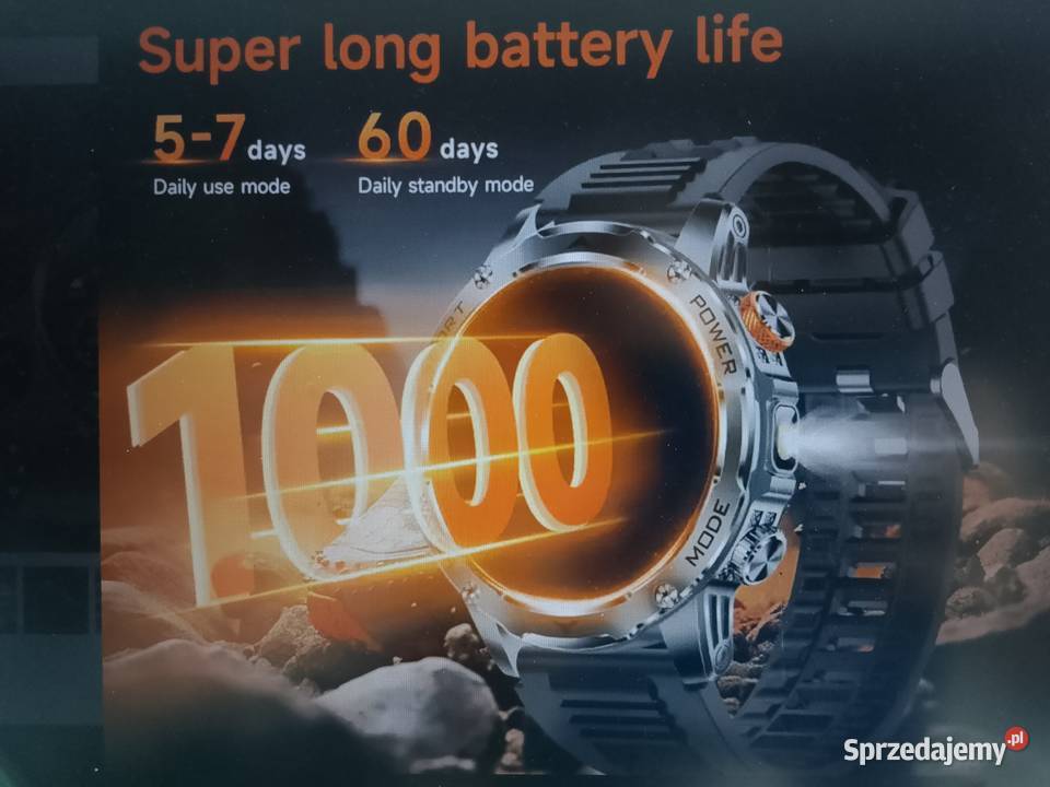 Smartwatch 2025r bateria 1000 mAh piękny nowy Zgierz sprzedam