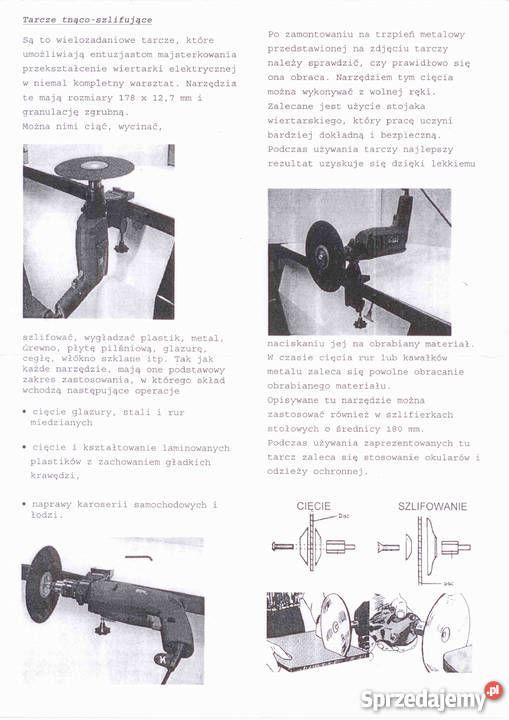 TARCZA ŚCIERNA TNĄCO SZLIFUJĄCA WŁÓKNINA 180 DO kujawsko-pomorskie Inowrocław sprzedam