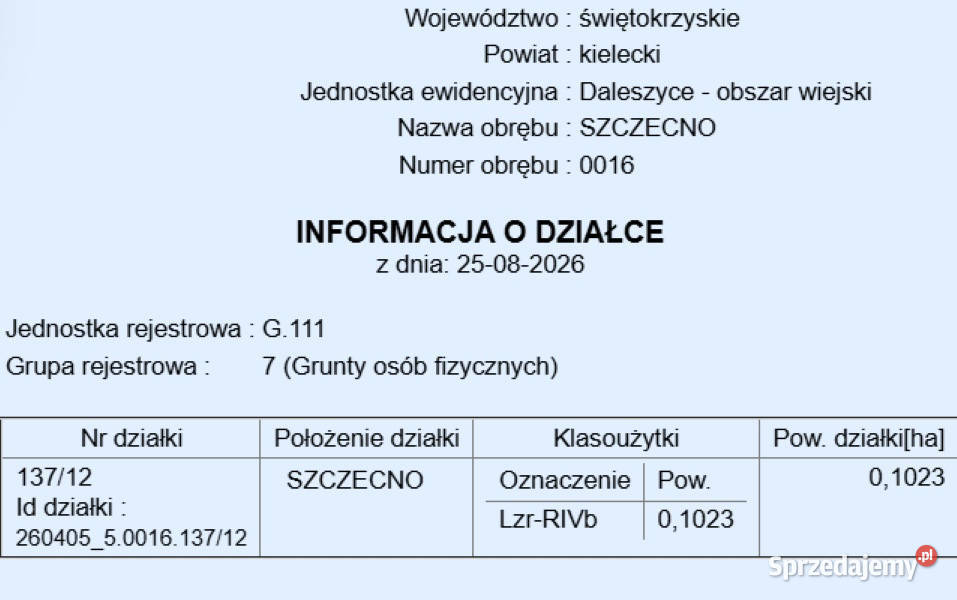 Działki w otoczeniu lasów Szczecno