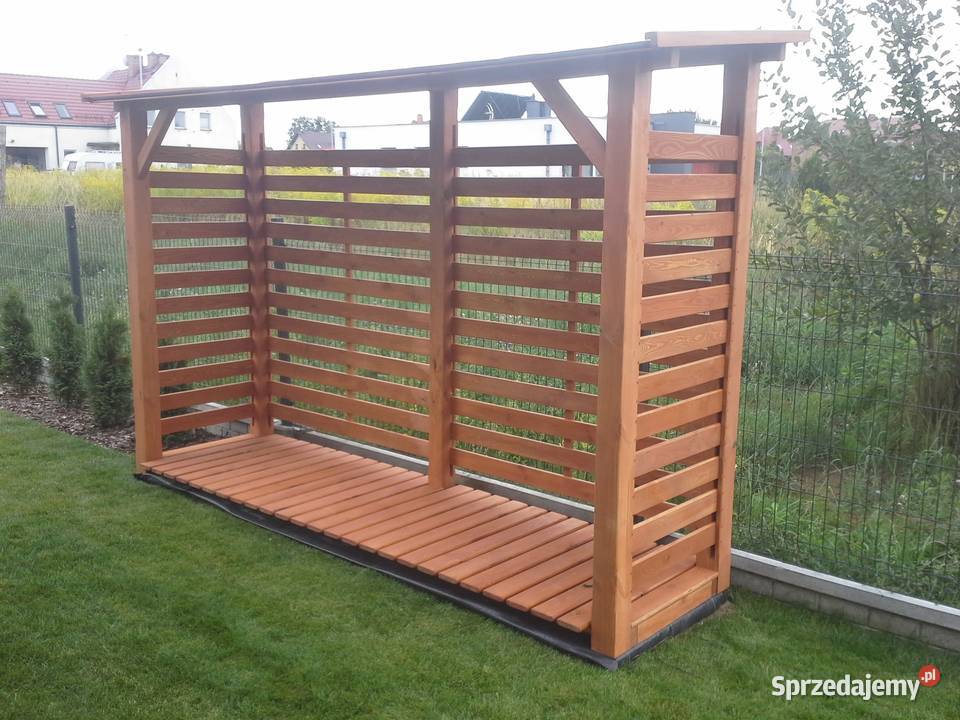 Drewutnia poszerzana 314 x 08m z dachem prostym Kalety